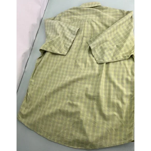 Gitman Bros Shirt Mens Large L Short Sleeve Button Up Green Plaid Pocket - Picture 3 of 6